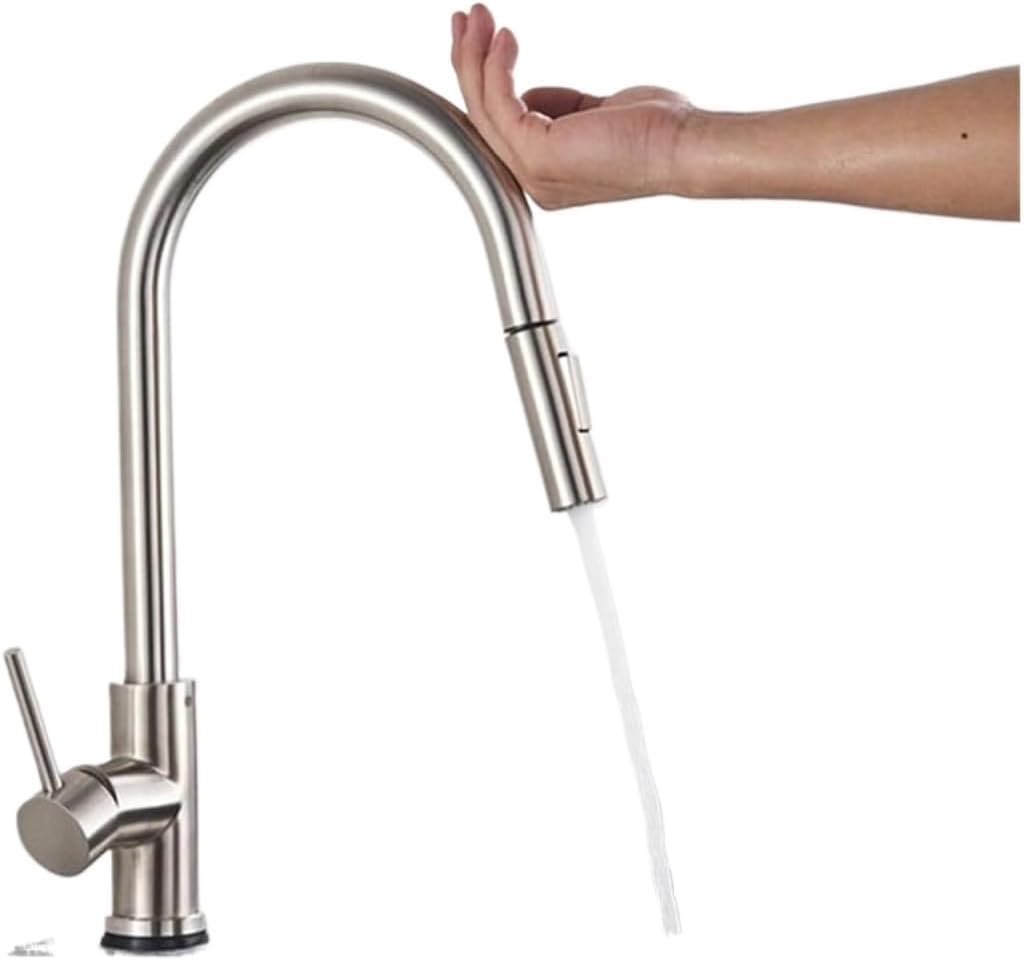 Faucet Stainless Steel Kitchen Faucet with Smart Touch Sensor Outlet Mode for Convenience Water Saving Faucet