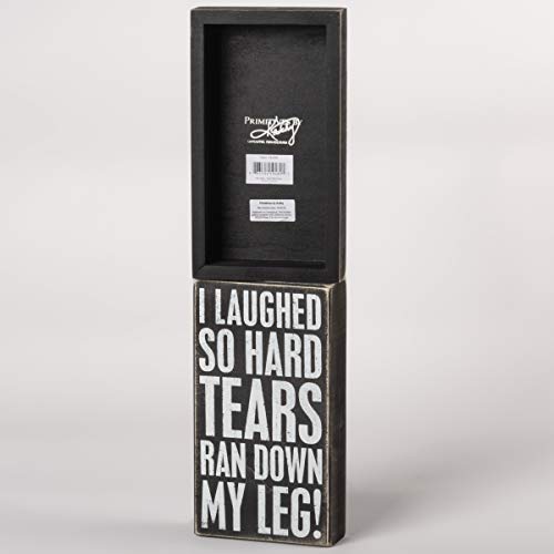 Primitivesbykathy19489classicboxsign5x9tearsrandownmylegneutral Urban Country Home Decor Primitives by kathy 19489 classic box sign 5 x 9 tears ran down my leg neutral urban country home decor
