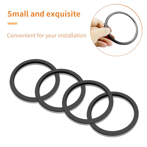 Image of Aluminum Alloy Vent Inner Rings Kit for Toyota Tacoma 2016-2023 (4pcs Black) - Air Conditioner Vent Trim Rings, Metal Interior Upgrade Accessories