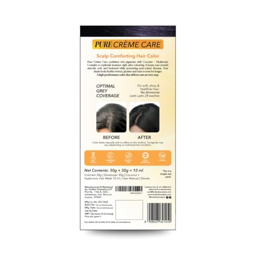 Image of Paradyes Pure Creme Care No Ammonia Hair Color Black Currant 1.2 | Long-Lasting Creme Formula | Grey Coverage | Coconut Milk + Almond Oil + Hyaluronic Complex | Smooth & Shiny Finish | 60g + 10 ml