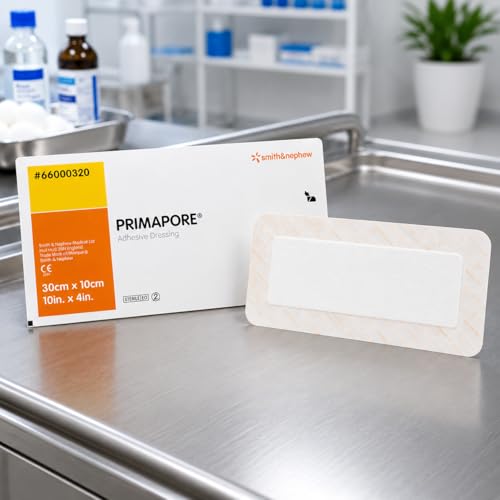Image of Non -Woven Adhesive Wound Dressing with Absorbent Pad Pack of 5 (10 x 30 CM)