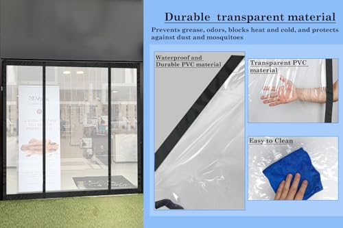 Image of Stylista Transparent Insulated Magnetic Door Curtain - Thermal, Insect & Dust Screen, Pest Control, Privacy Screen - Fits Doors up to 82 x 118 Inches. PVC Thickness 0.3 mm.