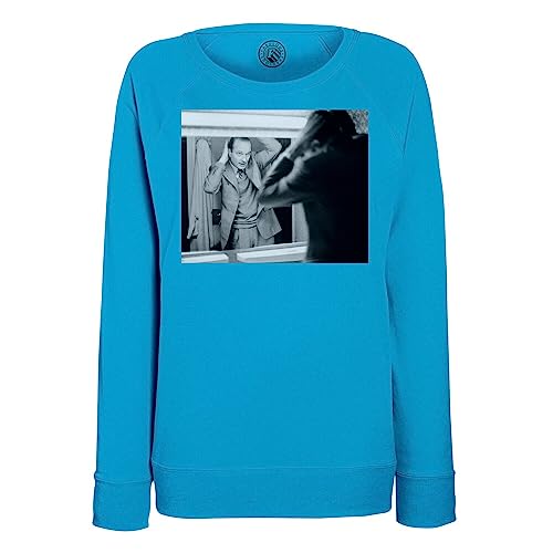 Sweatshirt femme Jacques Chirac imprimé présidentiel au look rétro chic et coiffure impeccable