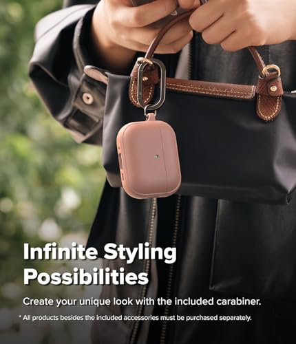 Image of Ringke Onyx Magnetic AirPods Pro 3 Case, Constant Coral | Compatible with MagSafe, Non-Slip Anti-Fingerprint Textured, Shockproof Protective Cover, Includes Carabiner