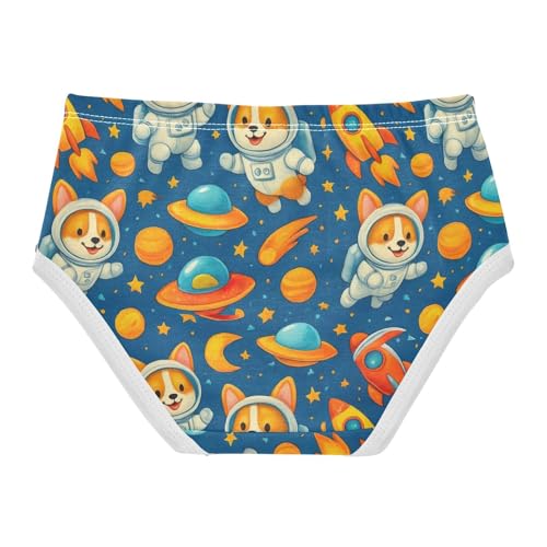 Joisal Cute Cartoon Corgis Astronauts Girls Underwear Toddler 2t Cotton Cute Panties Girl Florals Briefs Kids Undies2