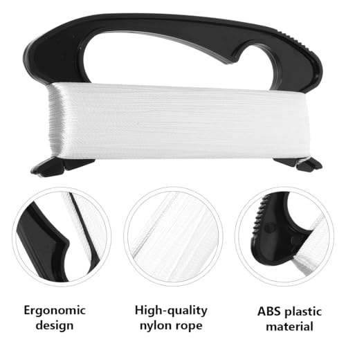 OUDQFCJ 2 Stück 100M Kite Line Winder Drachenschnur Spule,Drachenleine mit Schnurdrachen Rope,Drachenersatzteile und Drachenzubehör für den Außenbereich (100M) (Black)