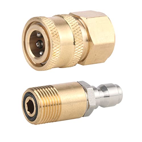 1/4 インチクイックコネクト M18x1.5 ノズル高圧洗浄機アダプタ洗車防錆防食ワッシャーアダプタ