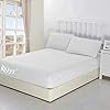 NIYS Luxury Bedding Finest 100% Egyptian Cotton 16″ 40CM Extra deep Fitted Sheets 15 Colours Single Double King Super King (White, King)