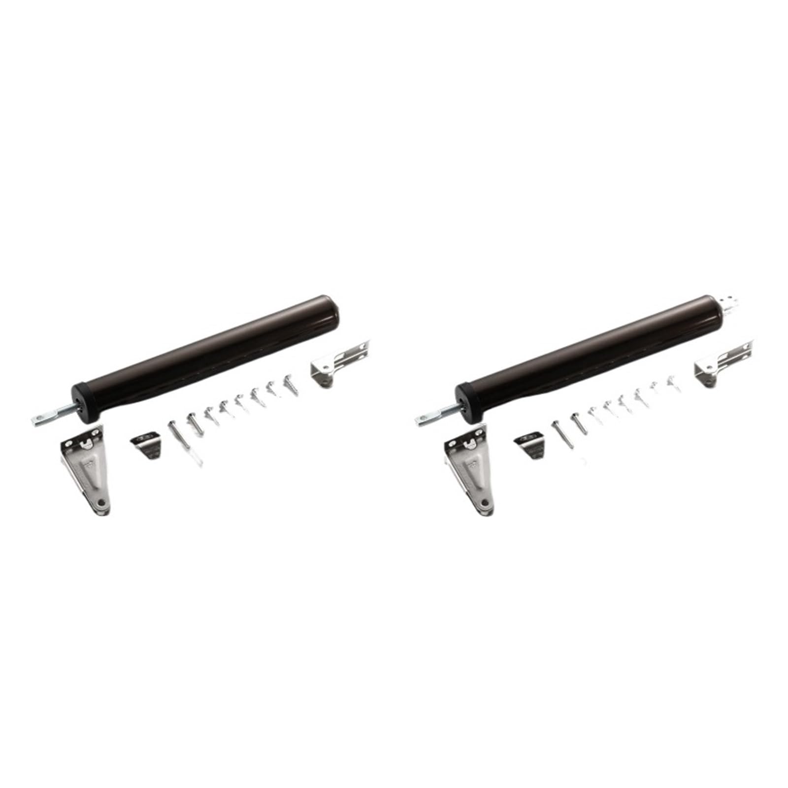 SWENEEN Gas Spring Automatic Door Closer 90 Degrees Within The Positioning Stop Mute Soft Closing Device Adjustable Buffer Force Easy For Home Commercial Use (2Pcs),2pcs-brown