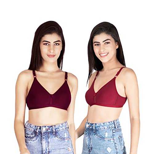 Image of ComfyLegance Women Cotton Non Padded Non Wired Regular Bra (Pack of 02 /03)