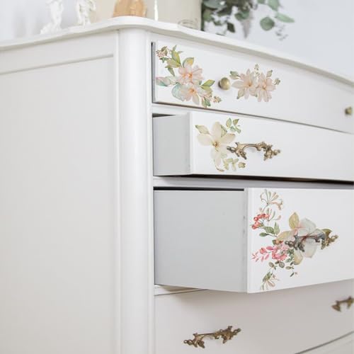 neukids Autocollants de transfert pour meubles Rosa Magnolia, transferts à frotter pour l'artisanat, autocollants UV DTF pour chambre à coucher, salon, étagère de livres, table, garde-robe, décoration – vue 7
