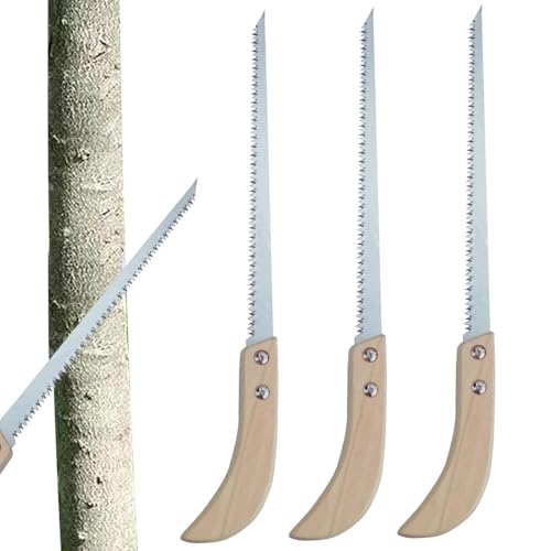 Sierra de mano para jardinería, 3 sierras de podar para podar árboles, Equipo de senderismo para cortar madera al aire libre, árboles de jardín, acampar al aire libre y reuniones en bares