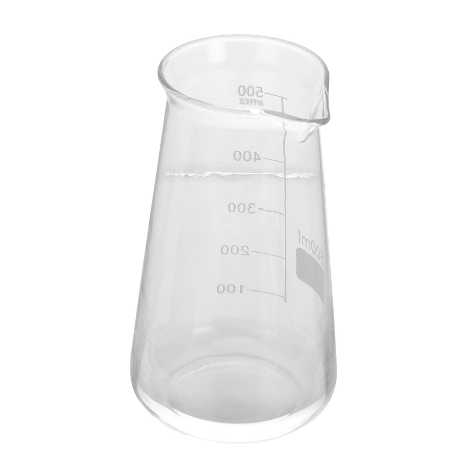 VALICLUD 500ml Lab Beaker Large Scale Heat Resistant Measuring Cup for Household Lab Baking