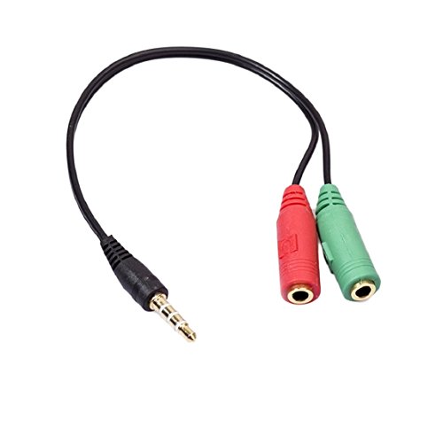 BESSKY 3.5 mm Stereo Audio Y-Splitter 2 Female to 1 Male Cable Adapter for Earphone