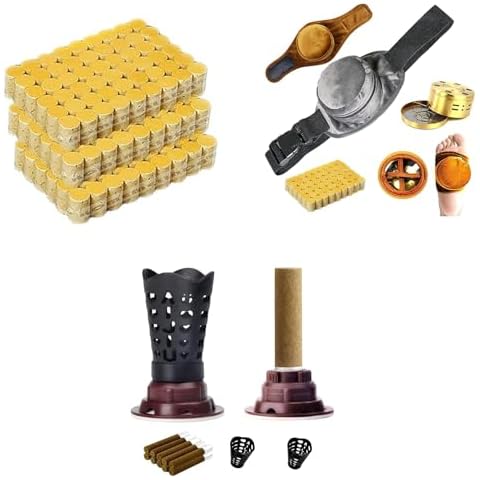 homemelinda 100pcs Moxibustion Sticks + 60:1 10-Years Moxa Cones + Moxibustion Boxes Bags Kit Cover