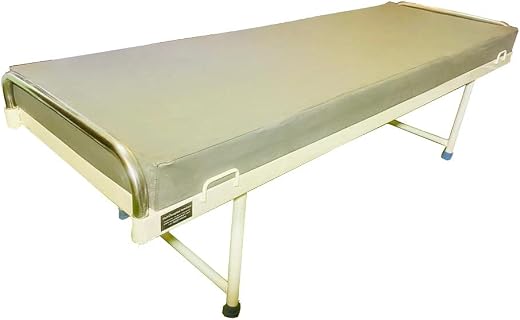 P.M.P.S. PMPS Attendant Bed Deluxe Both Side Steel Panel with Mattress ISize-72Lx20Wx18H Inches -Self Installation.