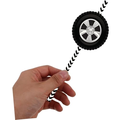 25 pitillos decorativos de papel con tema coche de carrera miniatura 5