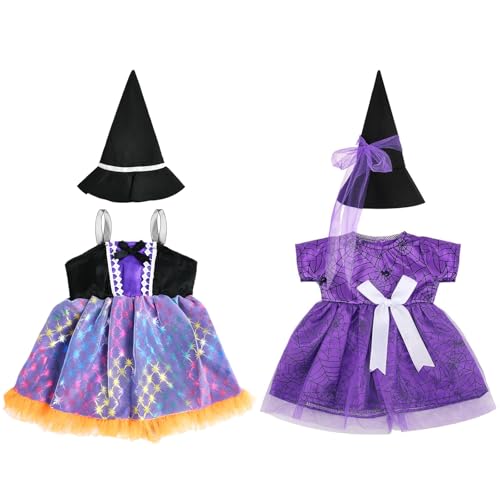 Halloween Kostüm Puppen, Puppenkleidung Halloween für 18 Zoll Puppen, Baby Puppen Kleidung mit Mütze, Puppe Zubehör, Kleidung Outfits für Baby Puppen