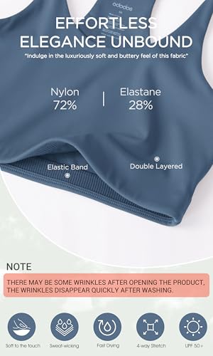 Image of ODODOS Halter Sports Bra for Women Non Padded Strappy Cropped Tops Workout Yoga Crop
