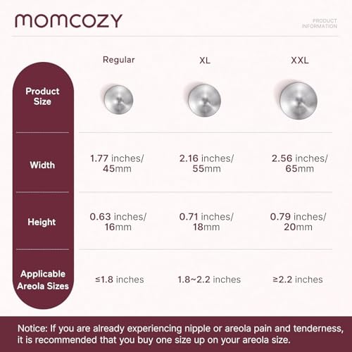 Image of Momcozy 999 Silver Nursing Cups, Hole-Free Nipple Shields for Breastfeeding, Metal Silver Covers for Newborns (XXL)