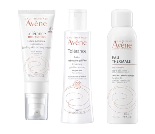 Avène Tolerance Control Recovery Cream 40ml + Tolerance Extremely Gentle Cleanser 200ml + Avène Thermal Spring Water Spray 150ml, Sensitive Skin