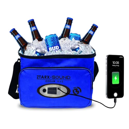 Ztarx Sound Solar & USBPowered Speaker Cooler Bag