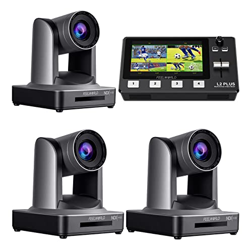 FEELWORLD 3X NDI20X PTZ Camera and L2 Plus Video Switcher Bundle