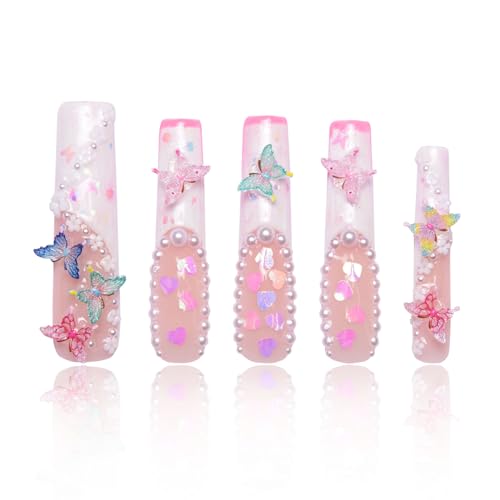 LOVFUL Press on Nails Tipsy Butterfly | Handmade with Full