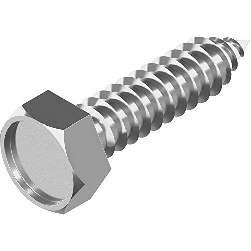 Vis de tôle à tête hexagonale filetée DIN 7976 A2 8,0x22 quincaillerie inox pour plaque métal