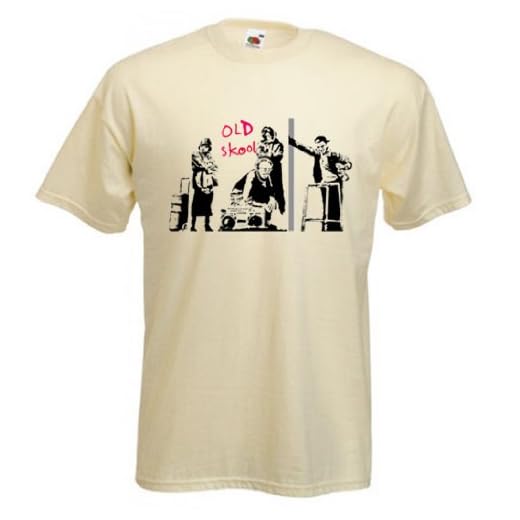 Banksy para Hombre T-Camiseta de Manga Corta Old Skool