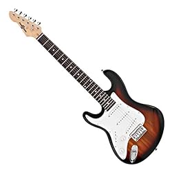 Guitare Électrique LA 3/4 Pour Gauchers + Pack Ampli 10 W Sunburst - Les Beatles, Paul McCartney, John Lennon, RIngo Starr, George Harrison Guitare Électrique LA 3/4 Pour Gauchers + Pack Ampli 10 W Sunburst – Image 2