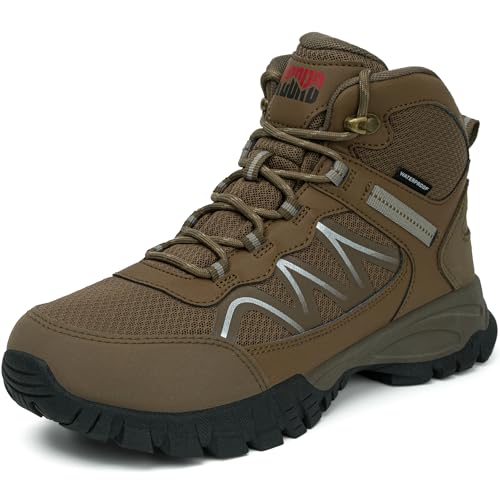 Image of R CORD Women's Hiking Boots, Waterproof Lightweight Trail Shoes with Non-Slip Grip, Comfortable Mid-Cut Outdoor Boots for Hiking, Camping, Travel & Everyday Adventures