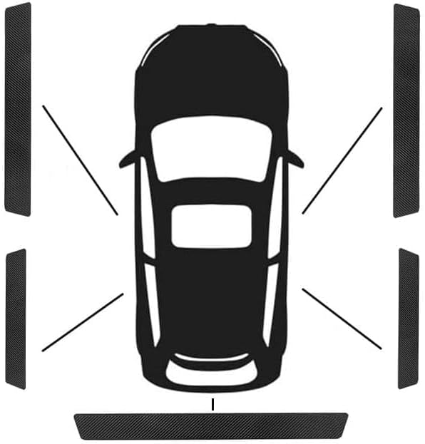 5 PCS Car Door Threshold Protection for Ford Expedition Max Door Guard, Carbon Fiber Sticker Anti-Scratch Self-Adhesive Entry Sill Protector