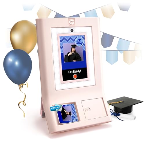 HP Sprocket Photo Booth Machine Instant Color Photo Printer - 10.1'...