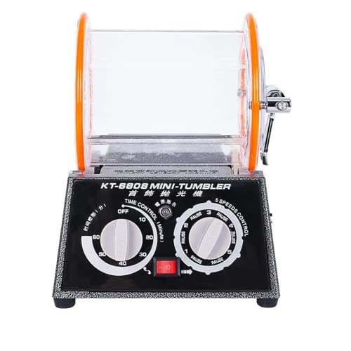 KT-6808 3KG Rotary Tumbler Polisher For Jewelry, Coins & Metal Finishing, DIY Mini Drum Rotation Polishing Machine Flexible Adjustment