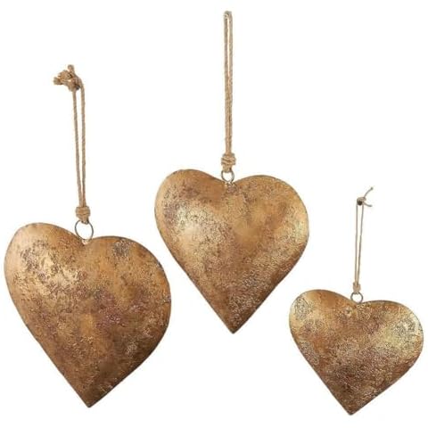 XDGJTBFMY 3pcs Metal Heart Bell, Metal Heart Wall Decor, 3D Metal Heart Shaped Decorative Bells, Metal Heart Decorative Bell with Hanging Rope, Heart Wall Art for Home Indoor Outdoor Cover