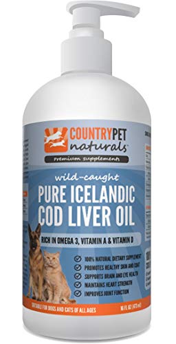 Pure Wild Icelandic Cod Oil for Dogs & Cats (16 oz) - 100%