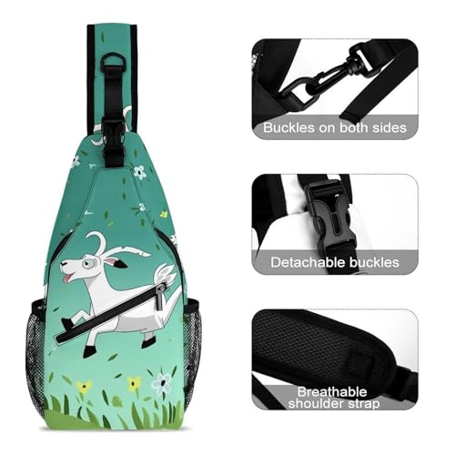 Mochila bandolera casual para senderismo y día unisex miniatura 5