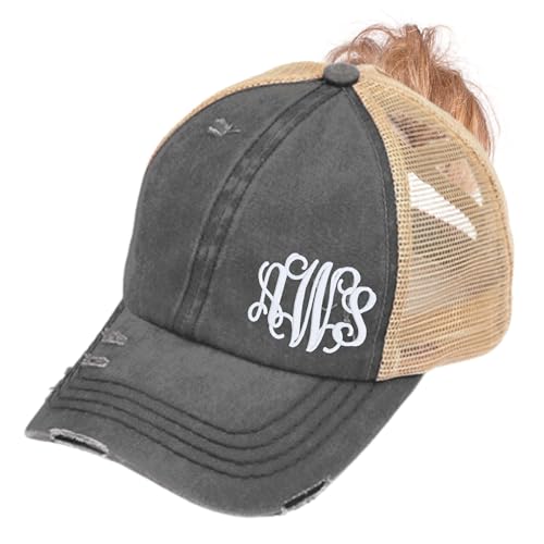 Gorra con monograma criss cross para coleta desordenada negra miniatura 5