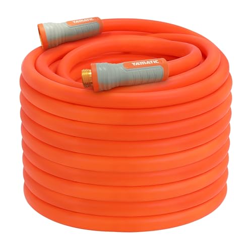 YAMATIC Heavy Duty Garden Hose 5/8 in x 100 ft, Super Flexib...