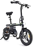 Peak 500W Electric Bike for Adults,2026 Stylish Ebike with Suspension Max 30Km/h Range up to 50Km 7.8Ah Battery Foldable Folding E-Bike for Adult Commuting & Camping Smart Uphill for Commuting,Camping