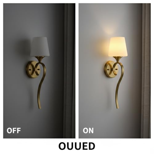 Aplique de pared H65 de latón e27 lámpara de pared moderna clásica para salón 5