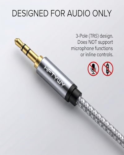Cable auxiliar 3.5mm ángulo 90°, 6m trenzado nylon miniatura 6