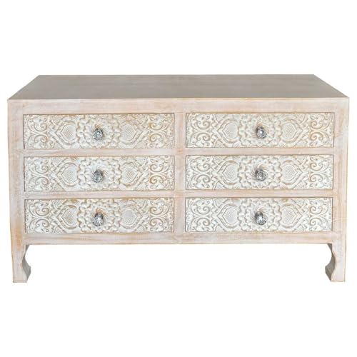 Comoda de madera de 6 cajones