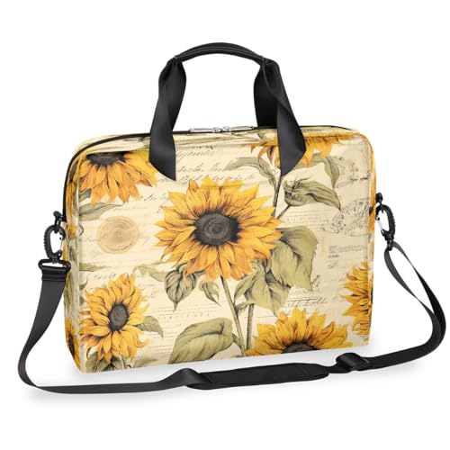 Sac de voyage pour le travail à imprimé tournesol pour ordinateur 16 pouces