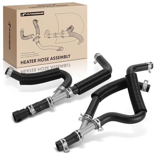 A-Premium Heater Hose Pipe Line Assembly Compatible with Chrysler Town & Country 2008-2009 & Dodge Grand Caravan 2008-2009 & Volkswagen Routan 2009-2010, With Auxiliary Heater and Plastic Y-Pipe