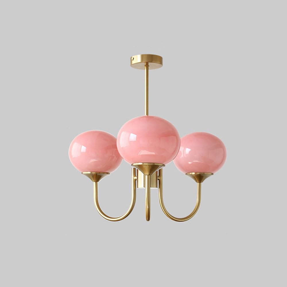 Lampe suspendue en verre blanc avec orbe français au design minimaliste