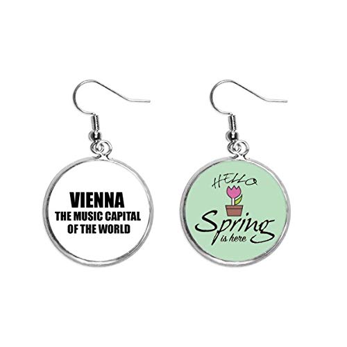 Pendientes de primavera con colgante de Viena capital de la música joyería decorativa elegante
