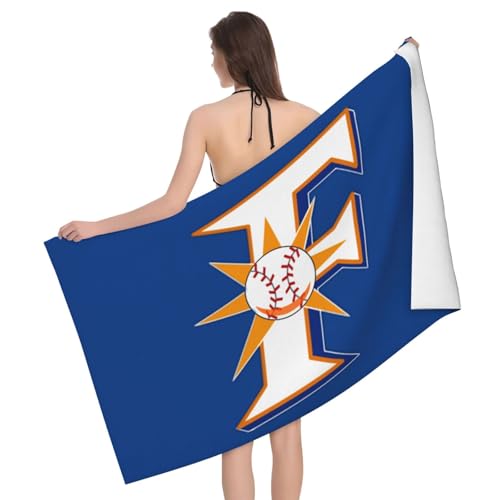 北海道日本ハムファイターズ ビーチタオル 大判 バスタオル グッズ 旅行用 通気性 吸水 速乾グッズ 家庭用 お風呂 プール ジム おしゃれ 130x80cm