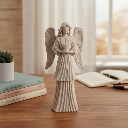 Estatua de Ángel de Resina 23 cm Hebids Decoración miniatura 4